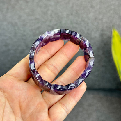 Natural Dream Amethyst Soft Bangle Bead Size 18 mm by 13 mm