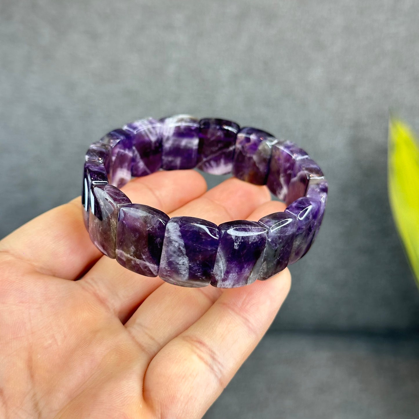 Natural Dream Amethyst Soft Bangle Bead Size 18 mm by 13 mm