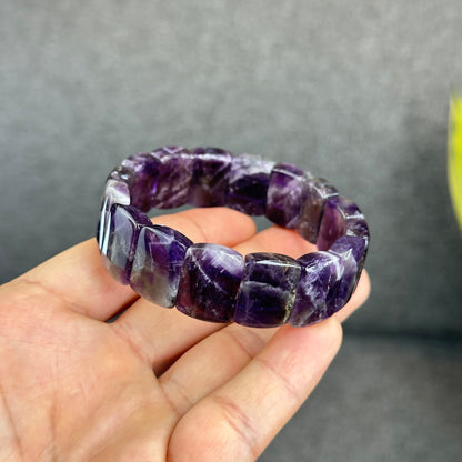 Natural Dream Amethyst Soft Bangle Bead Size 18 mm by 13 mm
