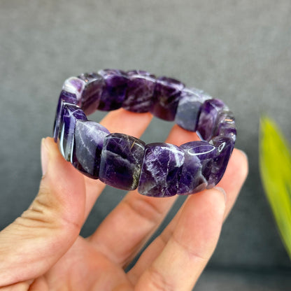 Natural Dream Amethyst Soft Bangle Bead Size 18 mm by 13 mm