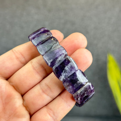 Natural Dream Amethyst Soft Bangle Bead Size 18 mm by 13 mm
