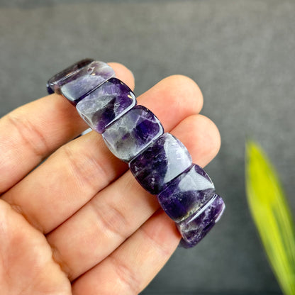 Natural Dream Amethyst Soft Bangle Bead Size 18 mm by 13 mm