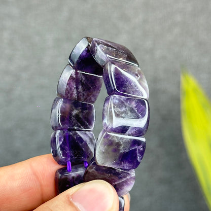 Natural Dream Amethyst Soft Bangle Bead Size 18 mm by 13 mm
