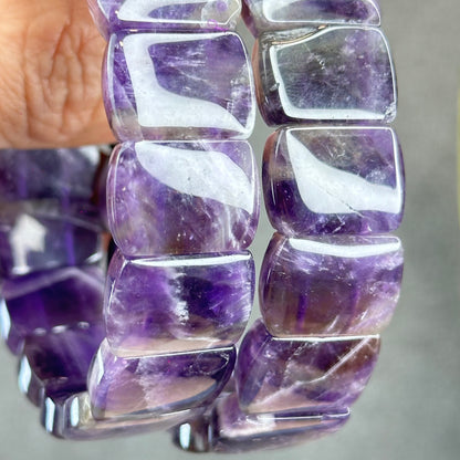 Natural Dream Amethyst Soft Bangle Bead Size 18 mm by 13 mm