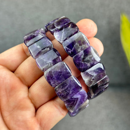 Natural Dream Amethyst Soft Bangle Bead Size 18 mm by 13 mm