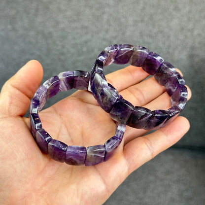 Natural Dream Amethyst Soft Bangle Bead Size 18 mm by 13 mm