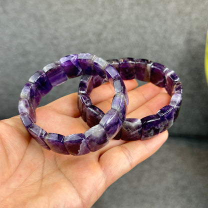 Natural Dream Amethyst Soft Bangle Bead Size 18 mm by 13 mm