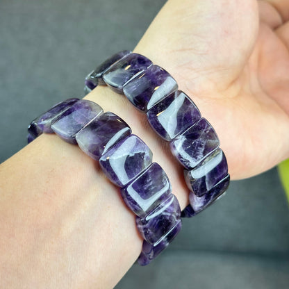 Natural Dream Amethyst Soft Bangle Bead Size 18 mm by 13 mm
