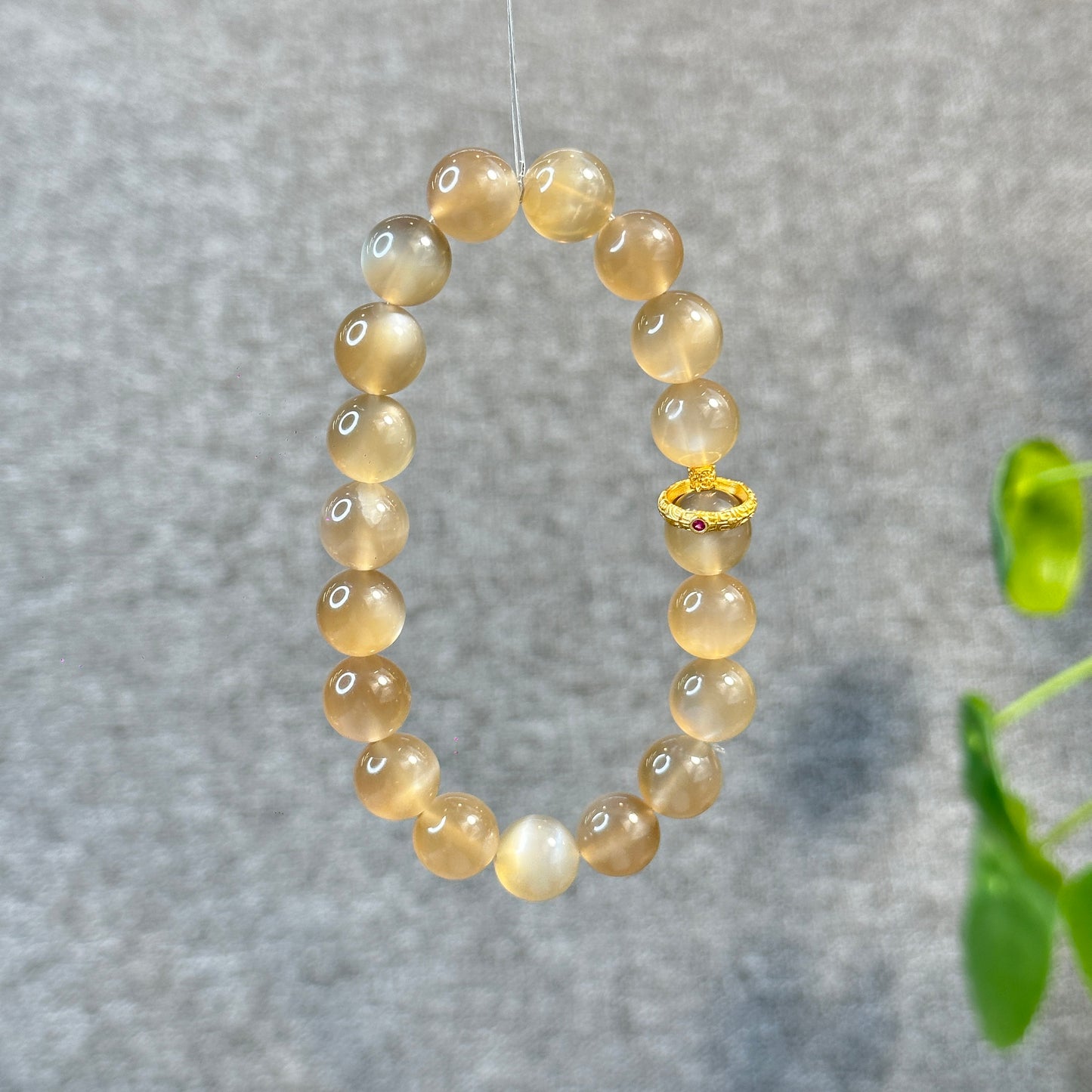 Brown Moonstone Bracelet Size 10.5 mm