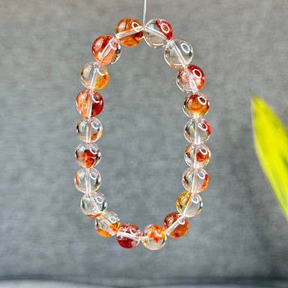 Natural Fire Quartz Bracelet Size 10.5 mm - High Quality