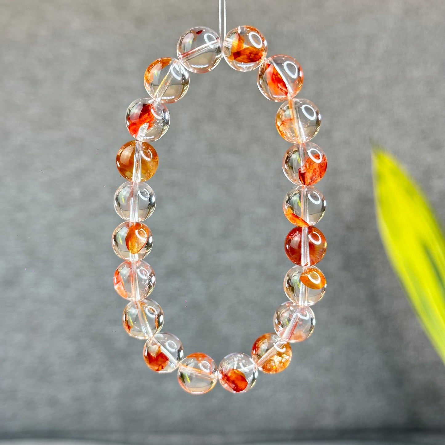 Natural Fire Quartz Bracelet Size 10 mm - High Quality