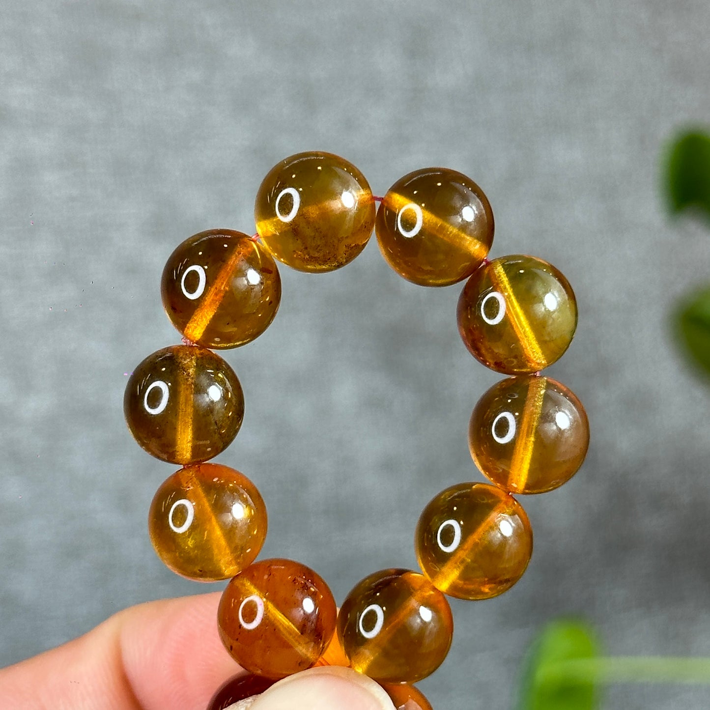 Natural Dominican Blue Flash Amber Bracelet Mix Bead 10.5 mm and 15 mm