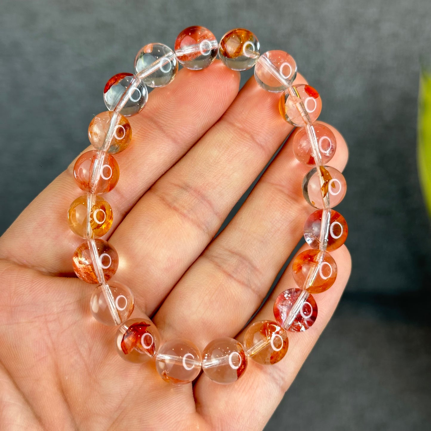 Natural Fire Quartz Bracelet Size 10 mm - High Quality