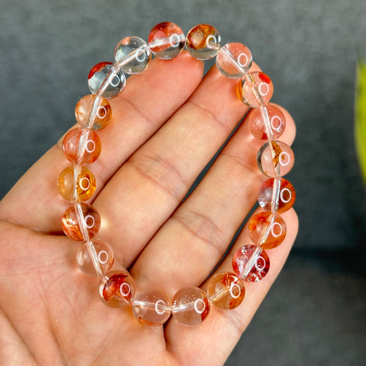 Natural Fire Quartz Bracelet Size 10 mm - High Quality