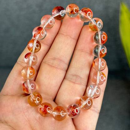 Natural Fire Quartz Bracelet Size 10 mm - High Quality