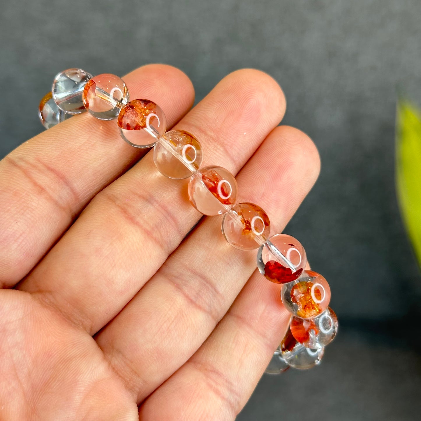 Natural Fire Quartz Bracelet Size 10 mm - High Quality