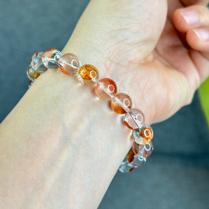 Natural Fire Quartz Bracelet Size 10 mm - High Quality