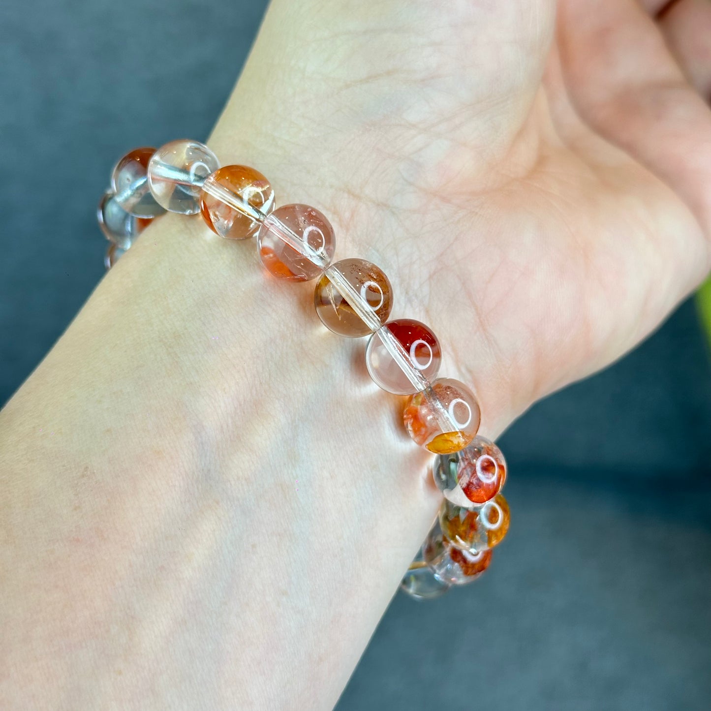 Natural Fire Quartz Bracelet Size 10 mm - High Quality