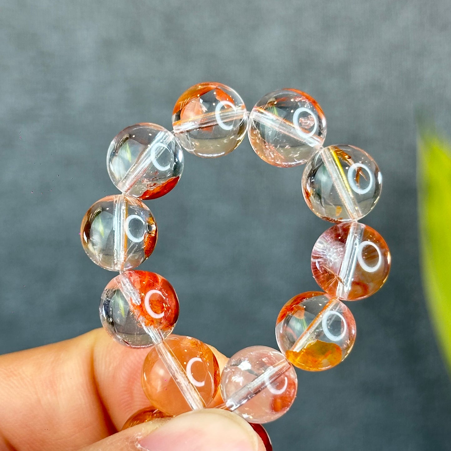 Natural Fire Quartz Bracelet Size 10 mm - High Quality