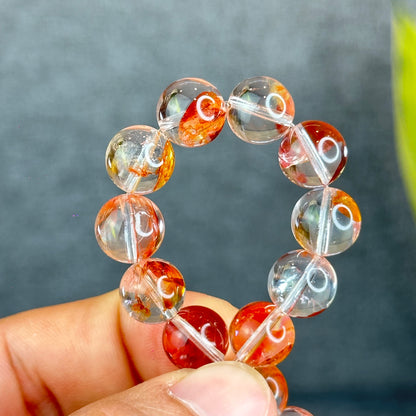 Natural Fire Quartz Bracelet Size 10.5 mm - High Quality