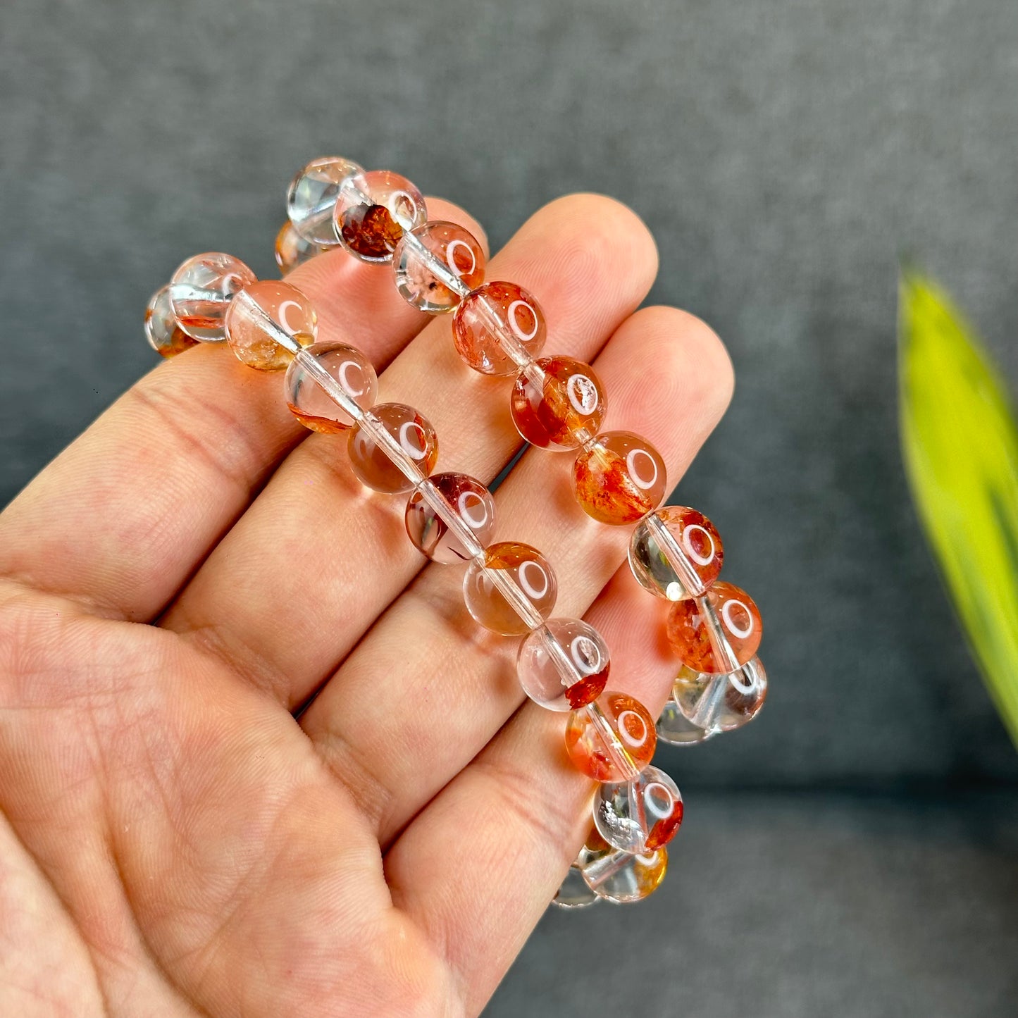 Natural Fire Quartz Bracelet Size 10 mm - High Quality