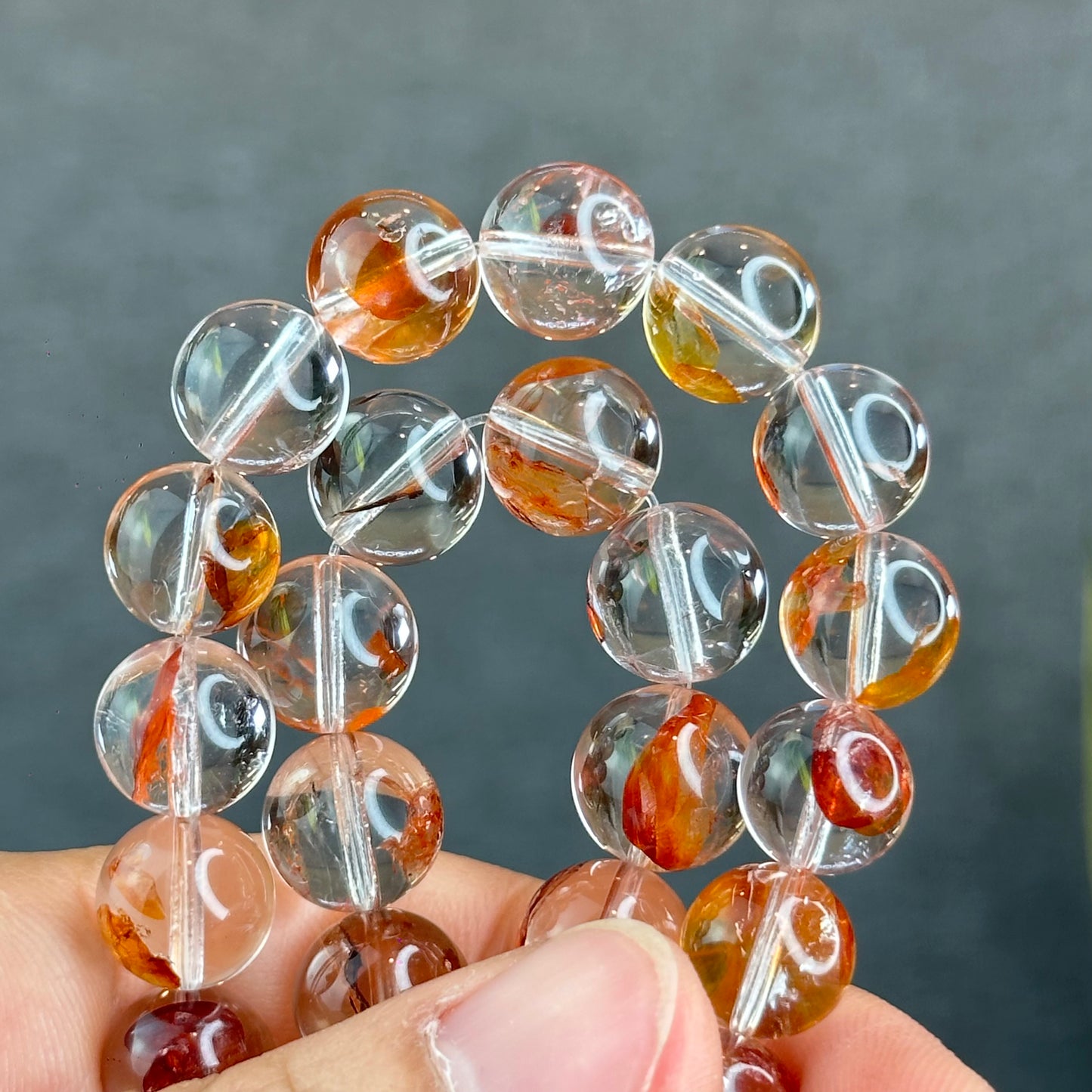 Natural Fire Quartz Bracelet Size 10 mm - High Quality