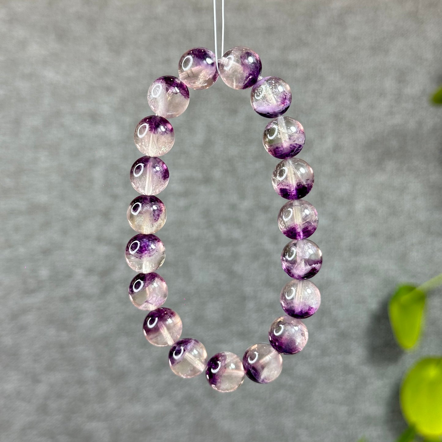 Fluorite violette des États-Unis dans des bracelets à quartz taille 10,5 mm