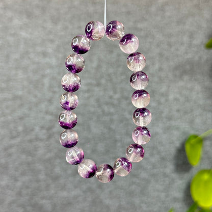 Fluorite violette des États-Unis dans des bracelets à quartz taille 10,5 mm