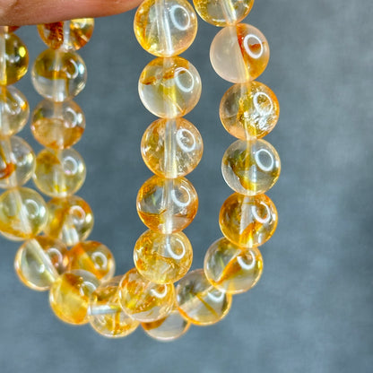 Natural Golden Healer Quartz Bracelet Size 10 mm