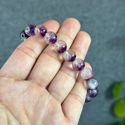 Fluorite violette des États-Unis dans des bracelets à quartz taille 10,5 mm