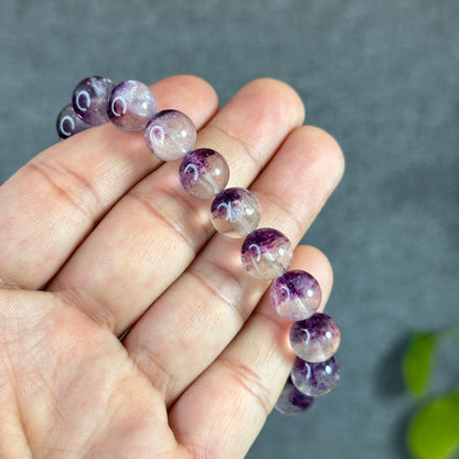 Fluorite violette des États-Unis dans des bracelets à quartz taille 10,5 mm