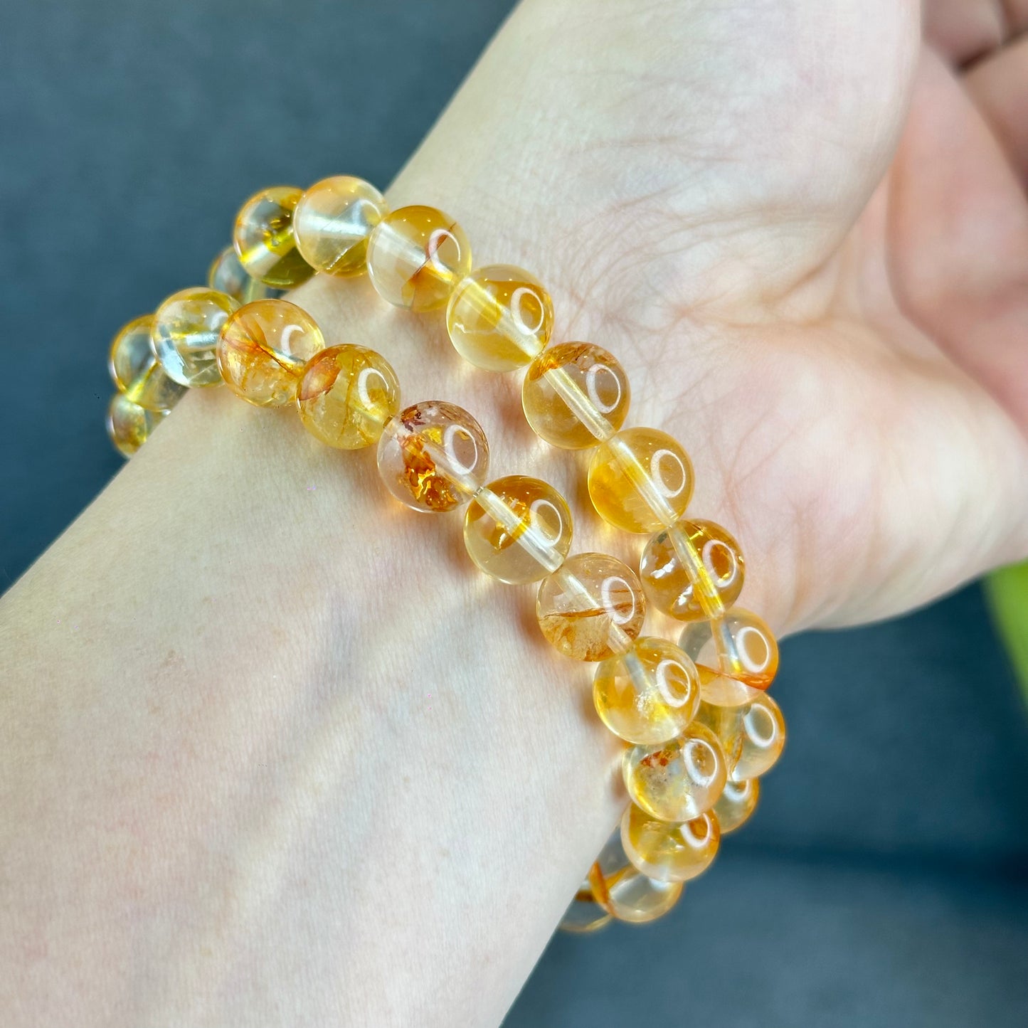 Natural Golden Healer Quartz Bracelet Size 10 mm