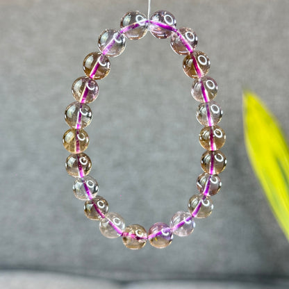 Natural Ametrine Quartz Bracelet Size 8.5 mm