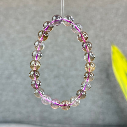 Natural Ametrine Quartz Bracelet Size 8.5 mm