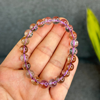 Natural Ametrine Quartz Bracelet Size 8.5 mm
