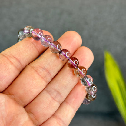 Natural Ametrine Quartz Bracelet Size 8.5 mm