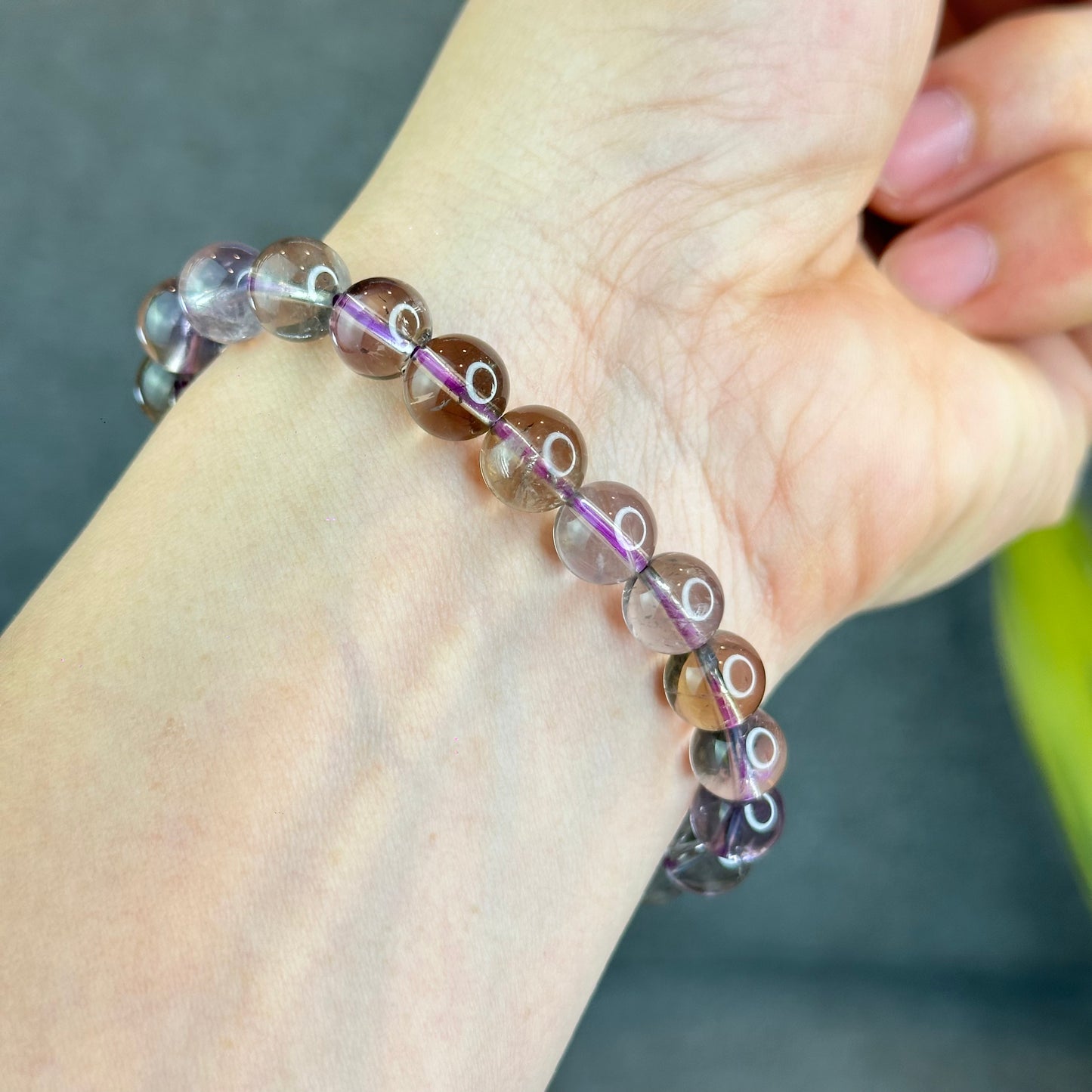 Natural Ametrine Quartz Bracelet Size 8.5 mm