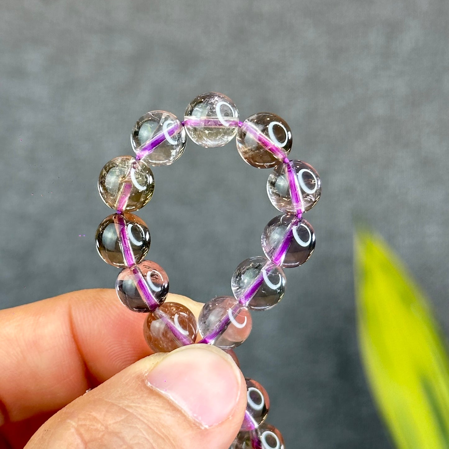 Natural Ametrine Quartz Bracelet Size 8.5 mm