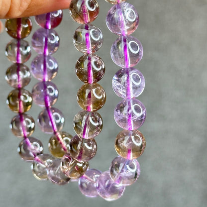 Natural Ametrine Quartz Bracelet Size 8.5 mm