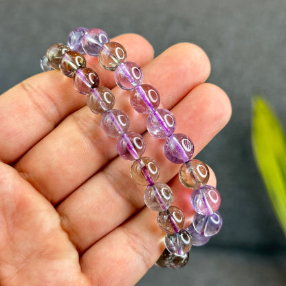 Natural Ametrine Quartz Bracelet Size 9.3 mm