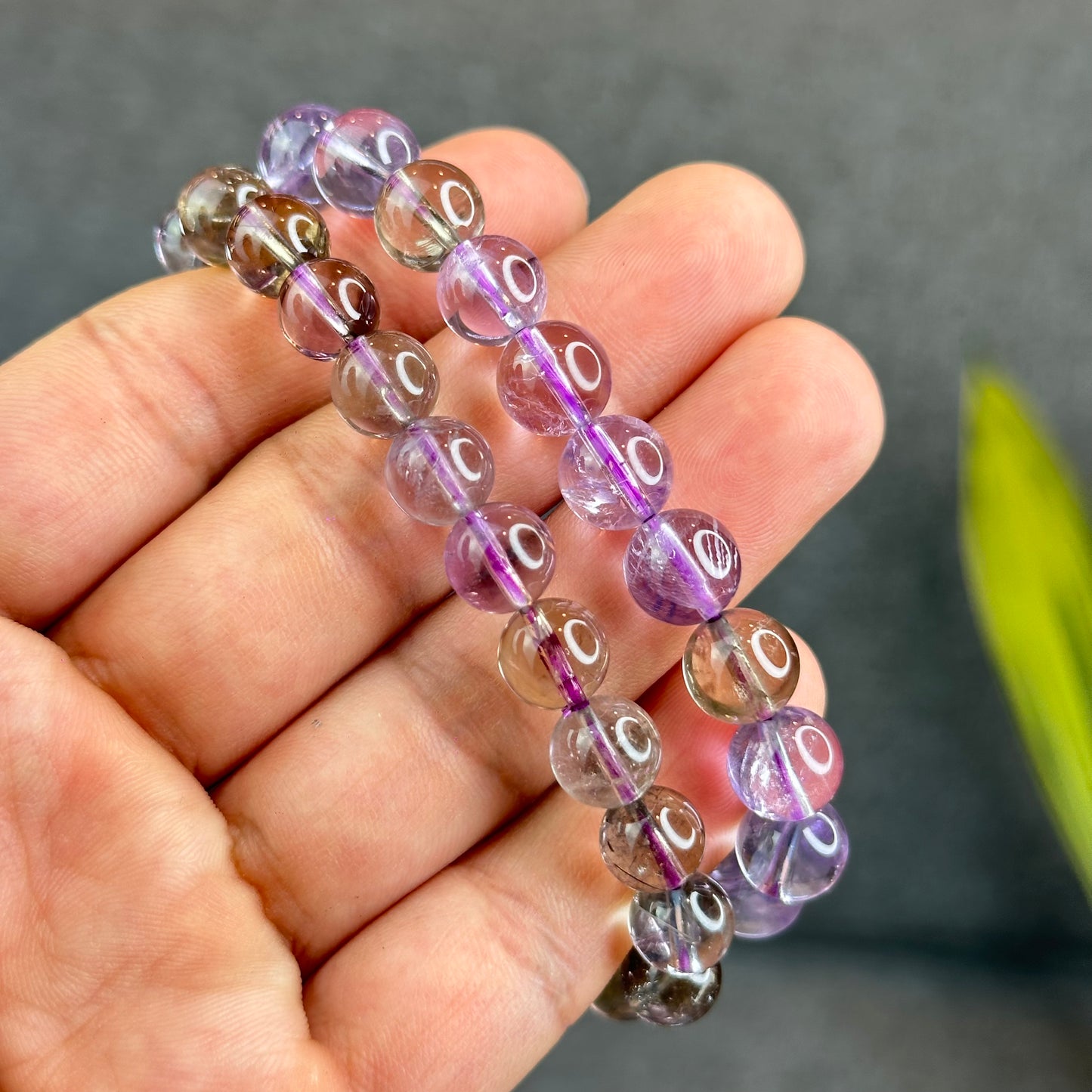 Natural Ametrine Quartz Bracelet Size 8.5 mm
