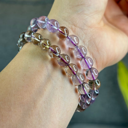 Natural Ametrine Quartz Bracelet Size 8.5 mm