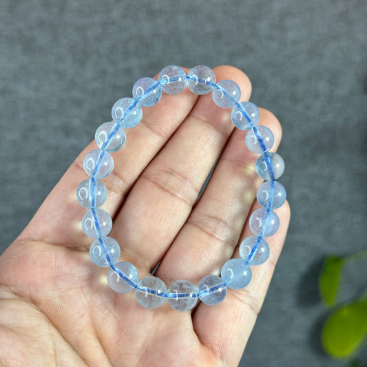 Natural Aquamarine Bracelet Size 8.5 mm