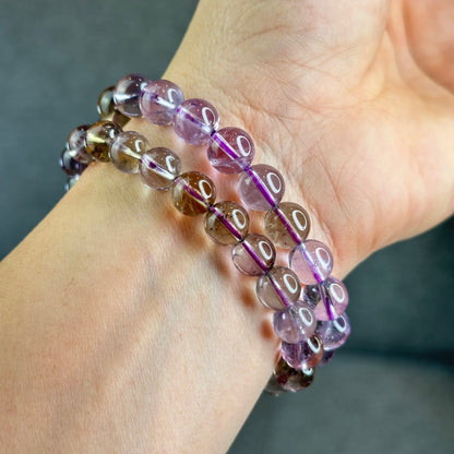 Natural Ametrine Quartz Bracelet Size 8.5 mm