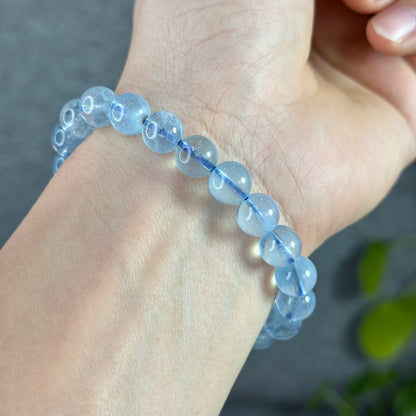 Natural Aquamarine Bracelet Size 8.5 mm