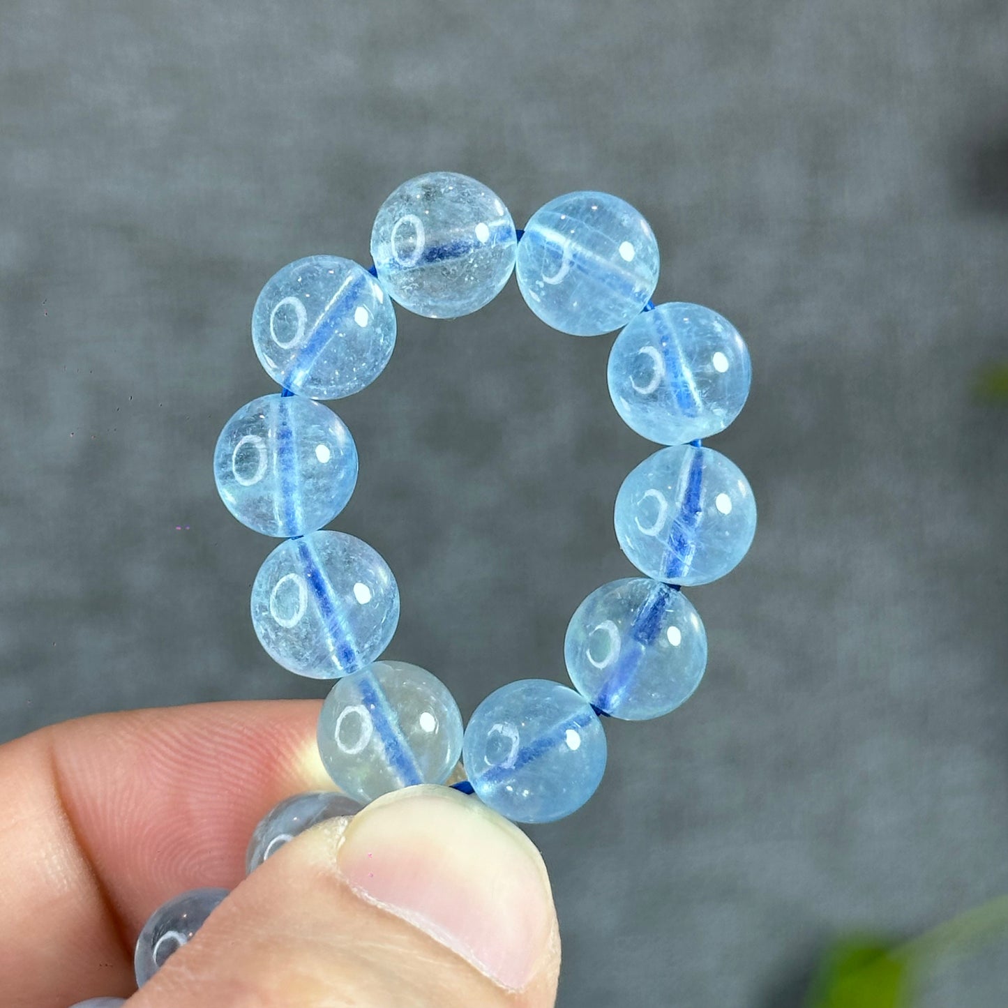 Natural Aquamarine Bracelet Size 8.5 mm