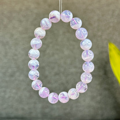Natural Lavender Moon Quartz with White Inclusions Bracelet