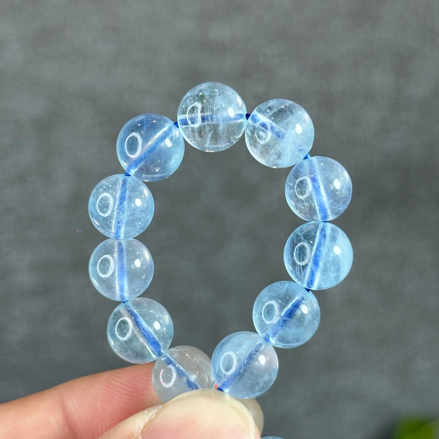 Natural Aquamarine Bracelet Size 8.5 mm