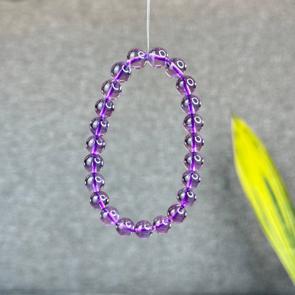 Natural Clear Amethyst Bracelet Size 8 mm