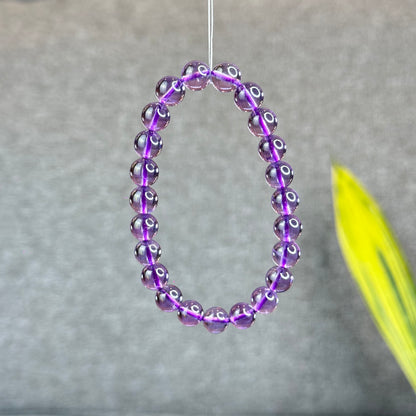 Natural Clear Amethyst Bracelet Size 8 mm